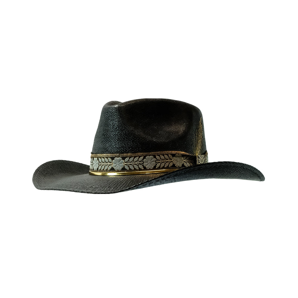 Charlie 1 Horse Hats Charlie 1 Horse Lainey Wilson Wildflower Black 3 1/2" Brim Hat