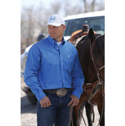 Cinch Apparel 3XL / BLUE Cinch Mens Solid Blue Long Sleeve XXXL