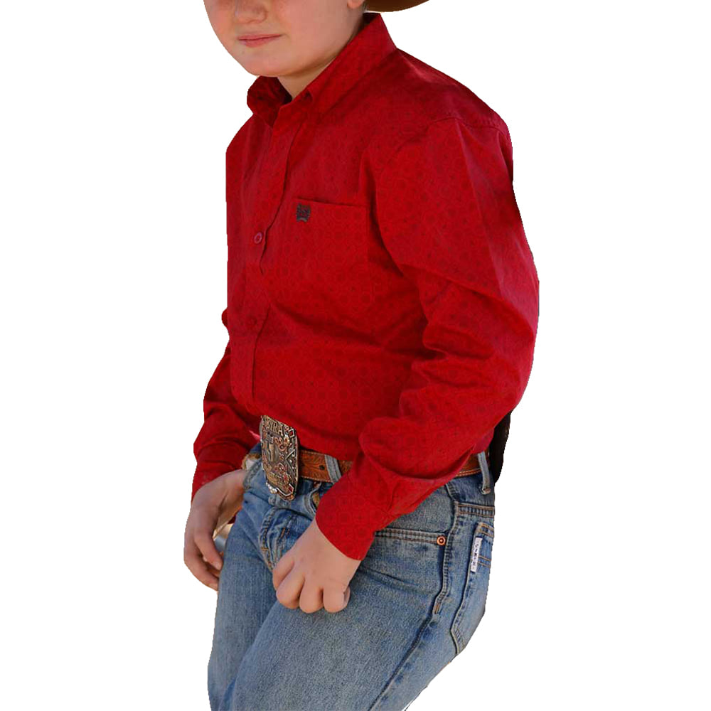 Cinch Apparel Boys Long Sleeve Button Down