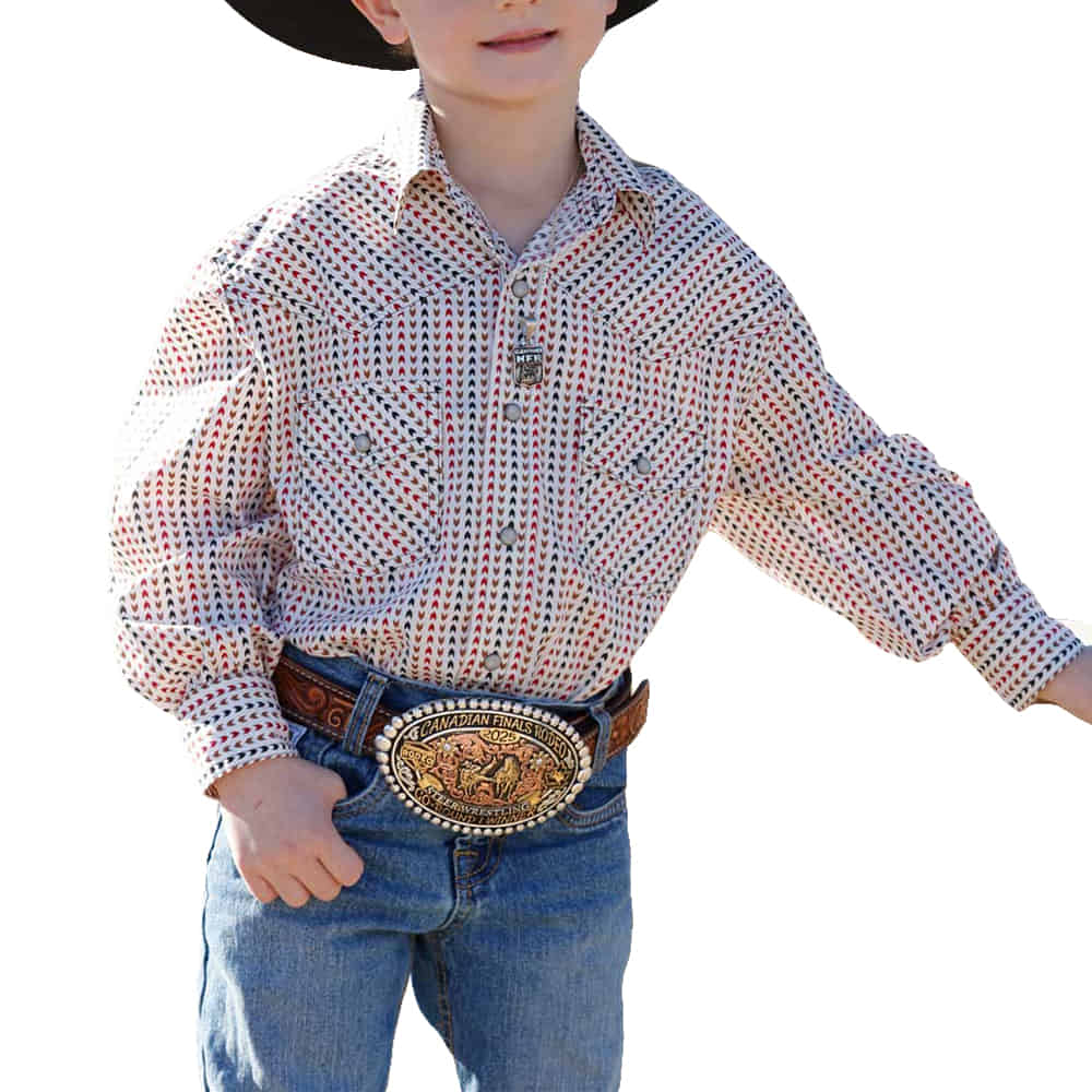 Cinch Apparel Boys Long Sleeve Western Snap Shirt