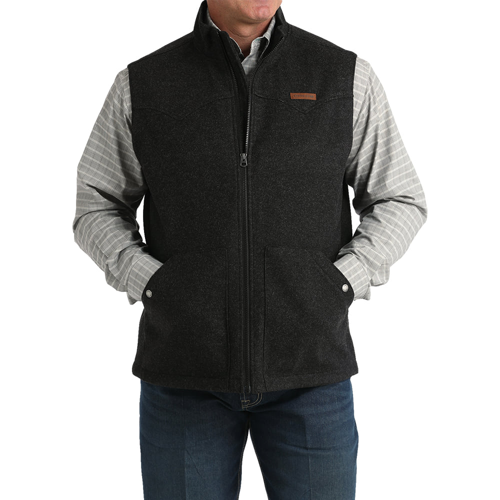 Cinch Apparel Cinch Black Brushed Knit Men's Vest