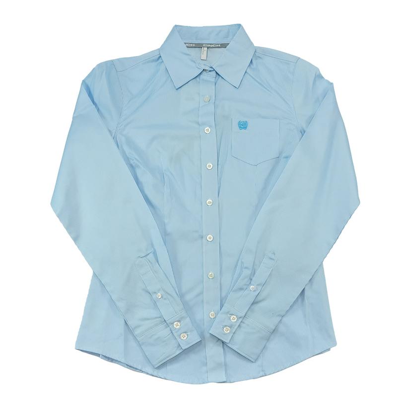 Cinch Apparel Cinch Blue Stripe Long Sleeve Button-Down Women's Show Shirt