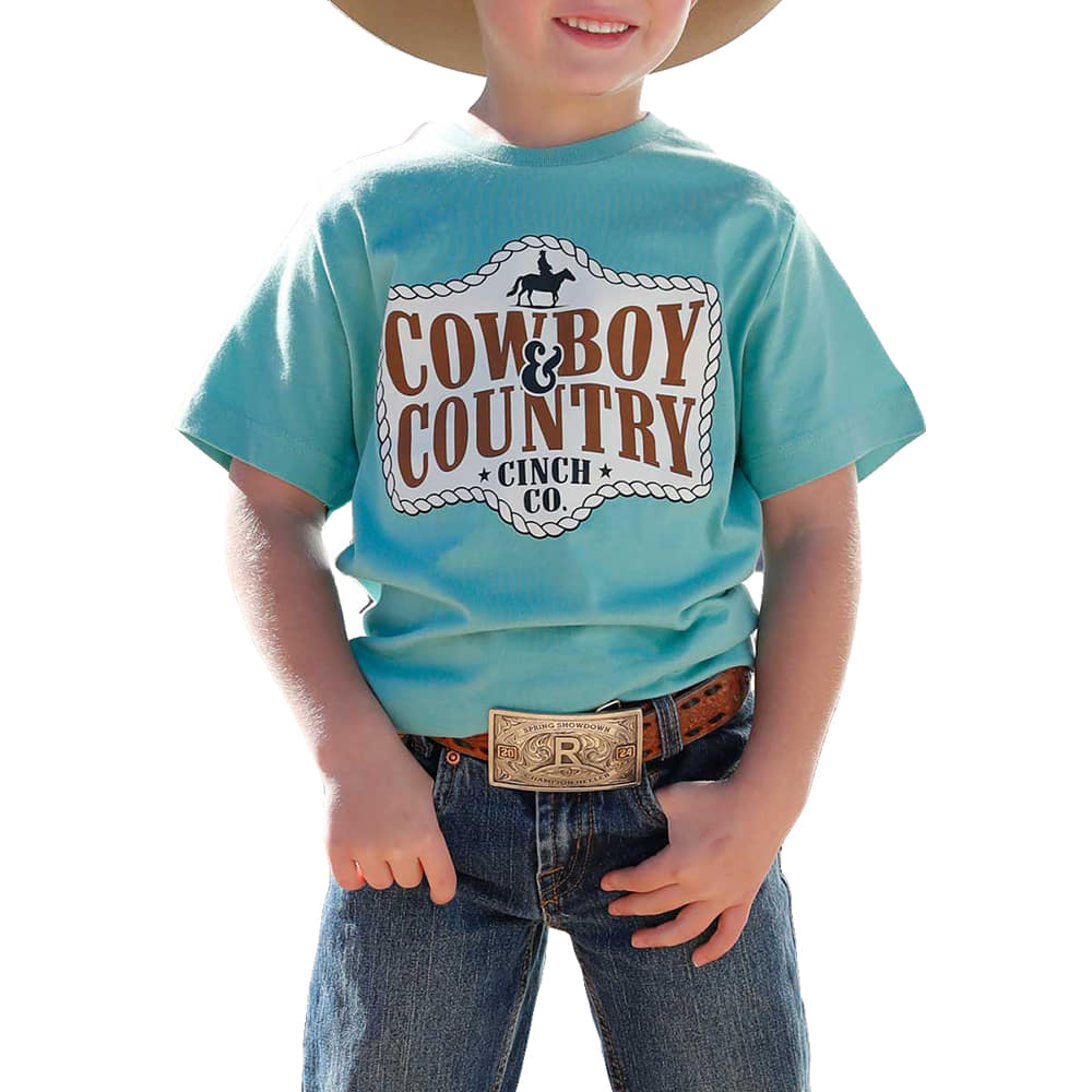 Cinch Apparel Cinch Boy's Cowboy Country Blue Graphic Tee