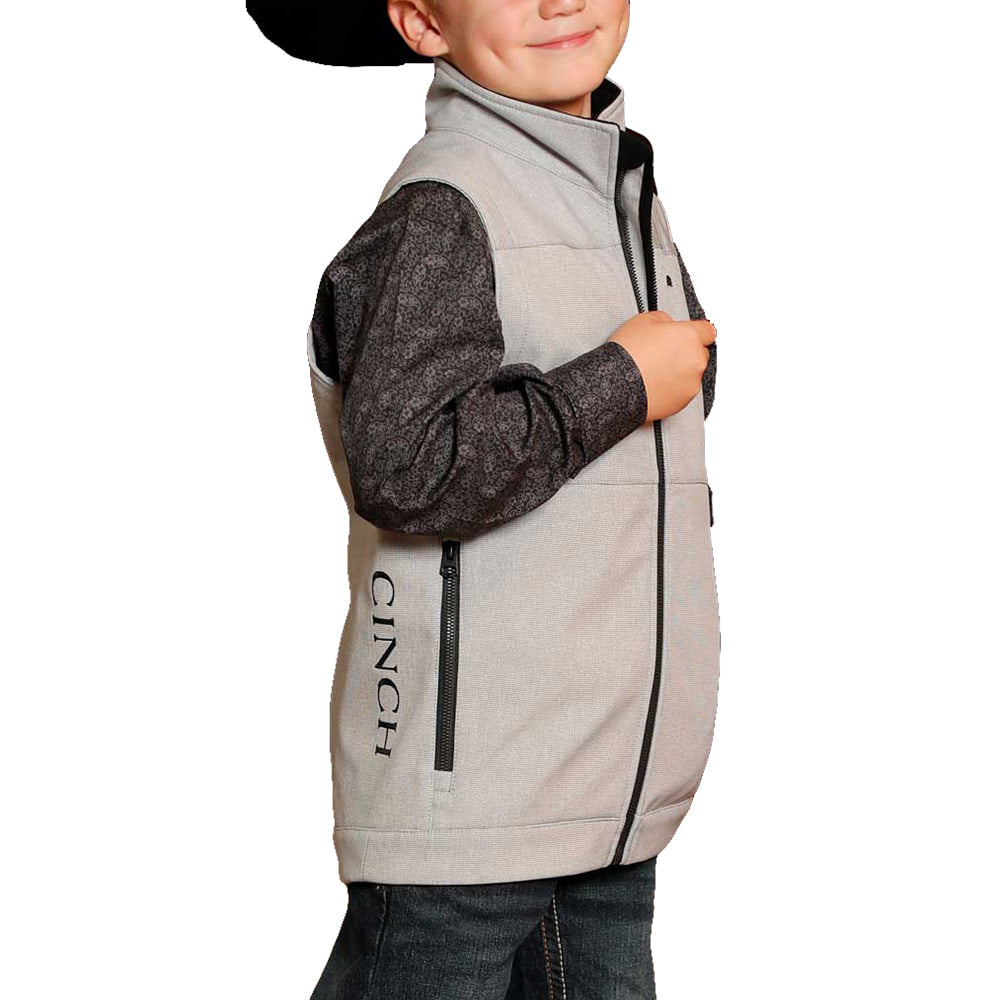 Cinch Apparel Cinch Boy's Gray Bonded Vest