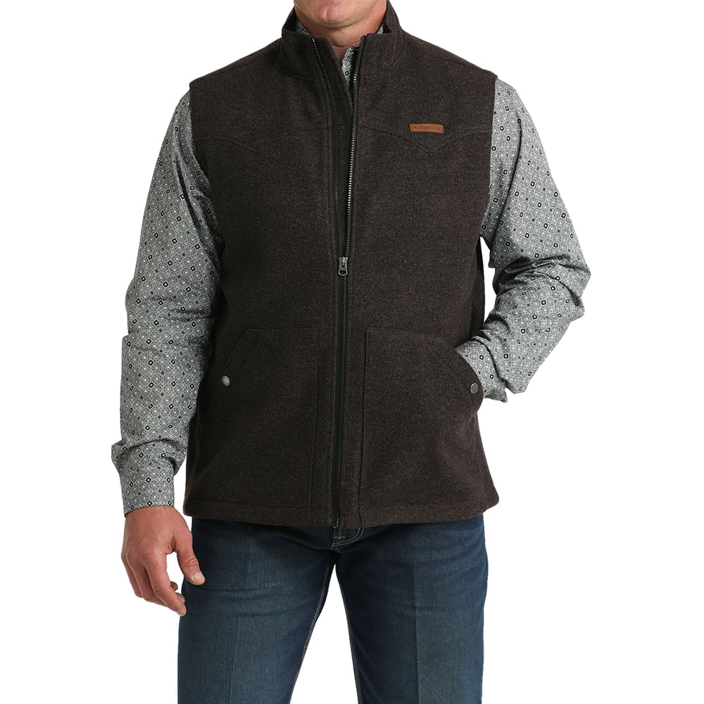 Cinch Apparel Cinch Brown Brushed Knit Men's Vest
