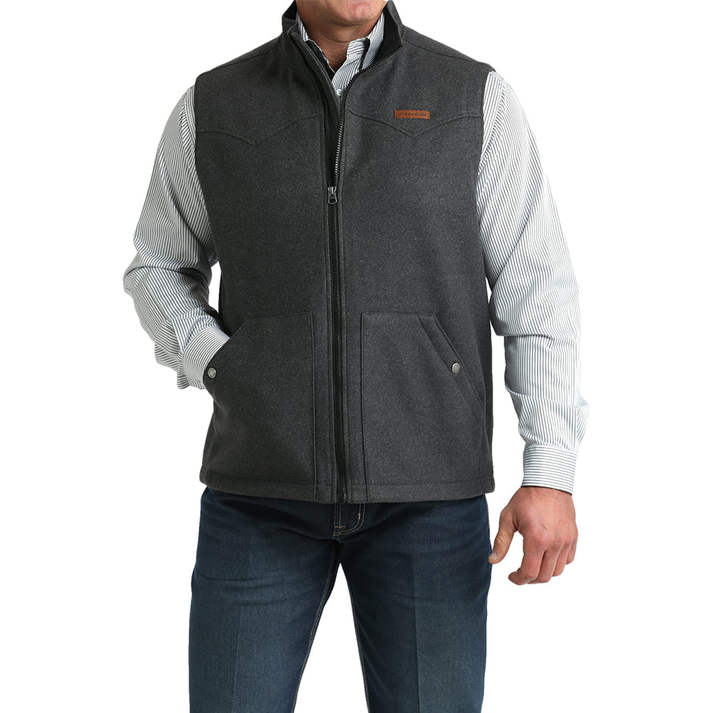 Cinch Apparel Cinch Charcoal Brushed Knit Men's Vest
