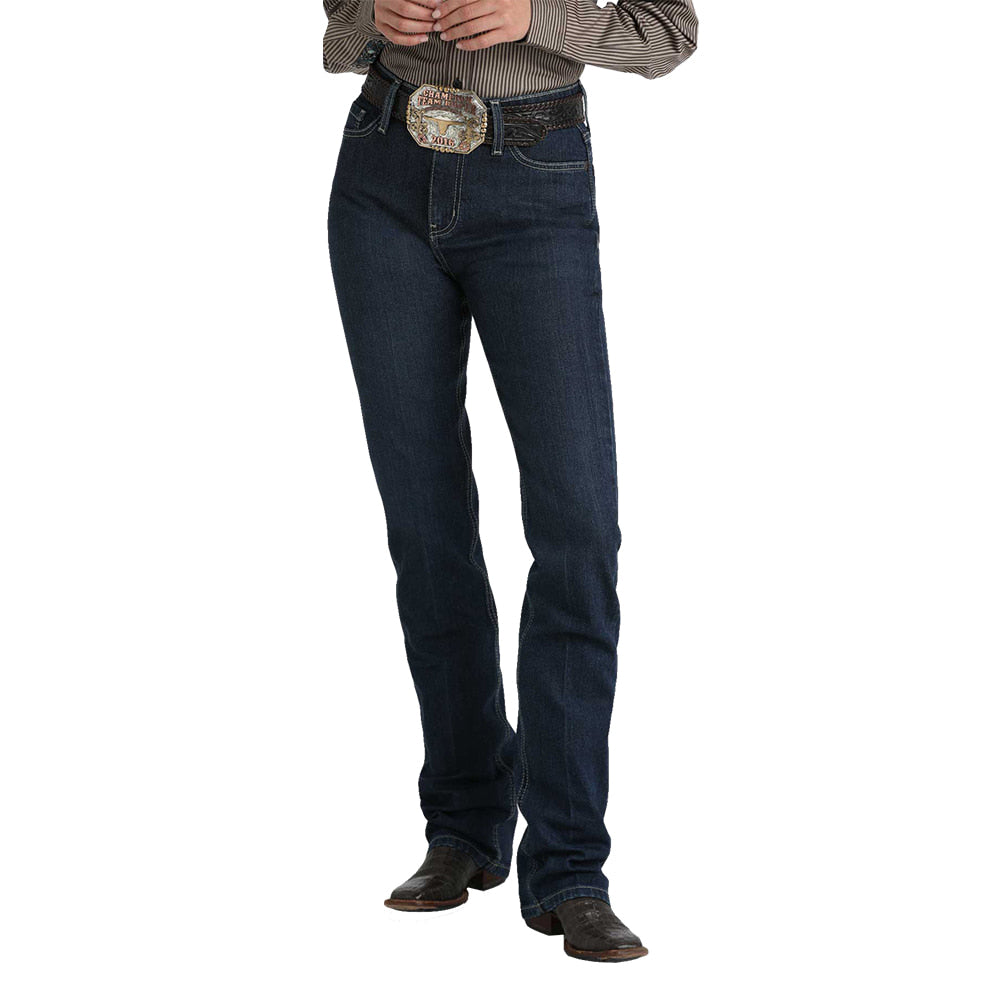 Cinch Apparel Cinch Dark Denim Keri High Rise Slim Boot Cut Womens Jeans