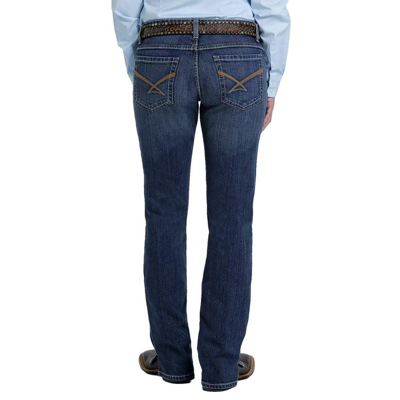 Cinch Apparel Cinch Dark Stone Wash Kylie II Slim Fit Mid Rise Bootcut Women's Jeans