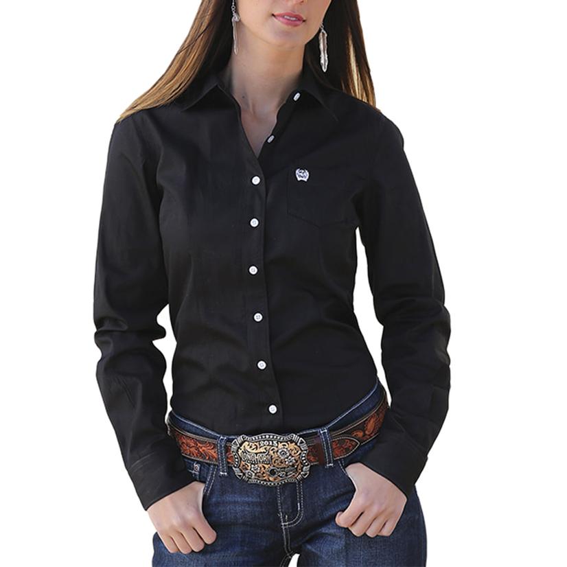 Cinch Apparel Cinch Long Sleeve Women's Black Shirt