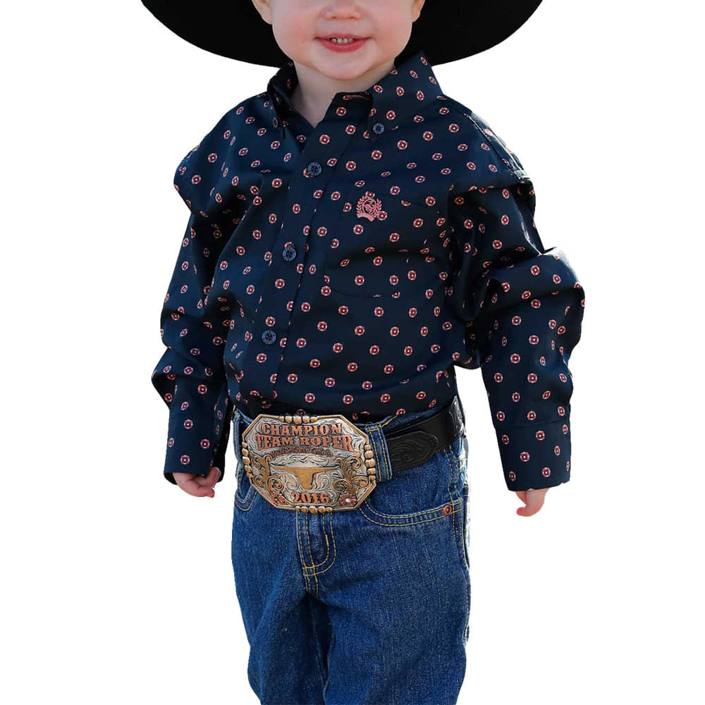 Cinch Apparel Cinch Navy Long Sleeve Toddler Button-Down Shirt