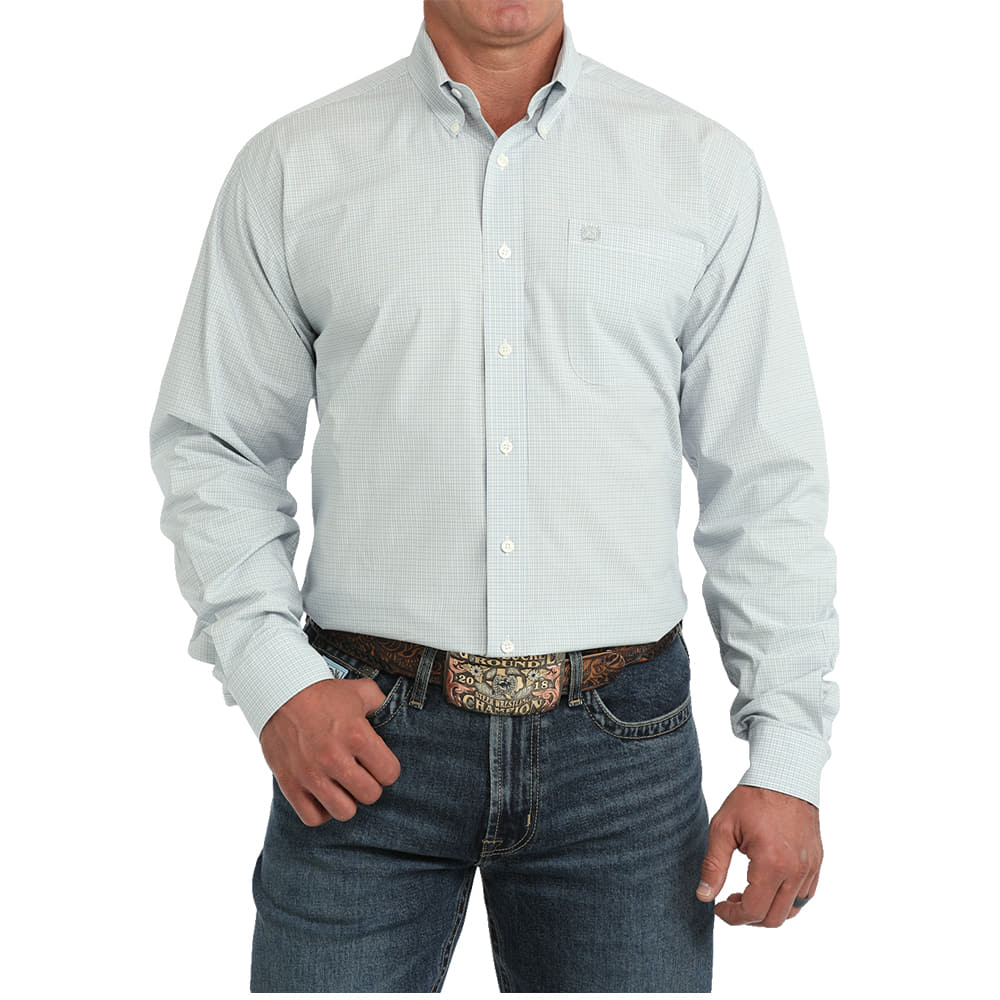 Cinch Apparel Plaid Long Sleeve Button Down