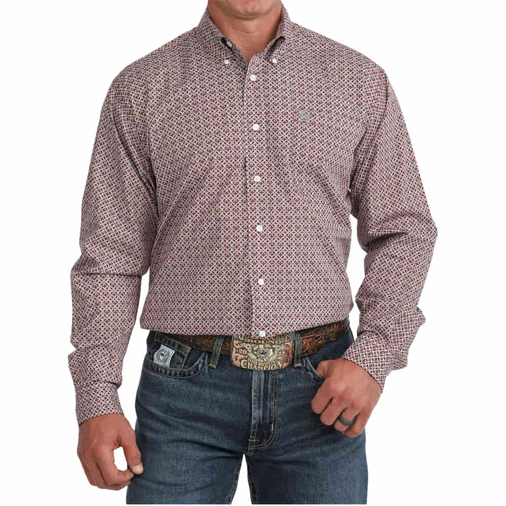Cinch Apparel Printed Long Sleeve Button Down