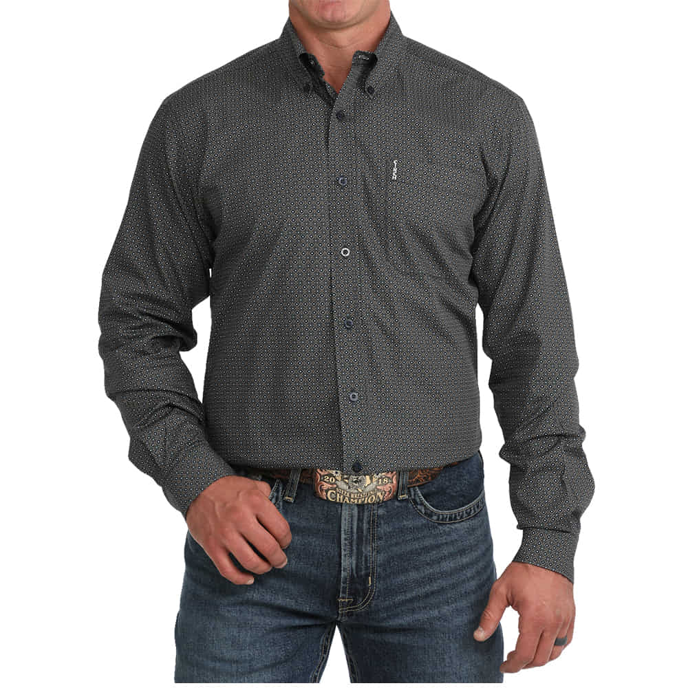 Cinch Apparel Printed Long Sleeve Button Down