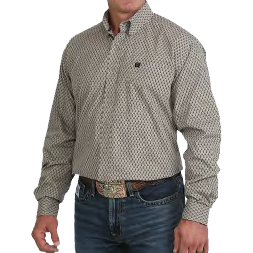 Cinch Apparel Printed Long Sleeve Button Down