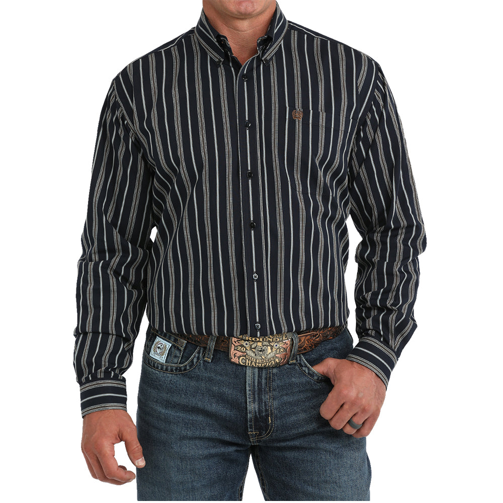 Cinch Apparel Stripe Long Sleeve Button Down