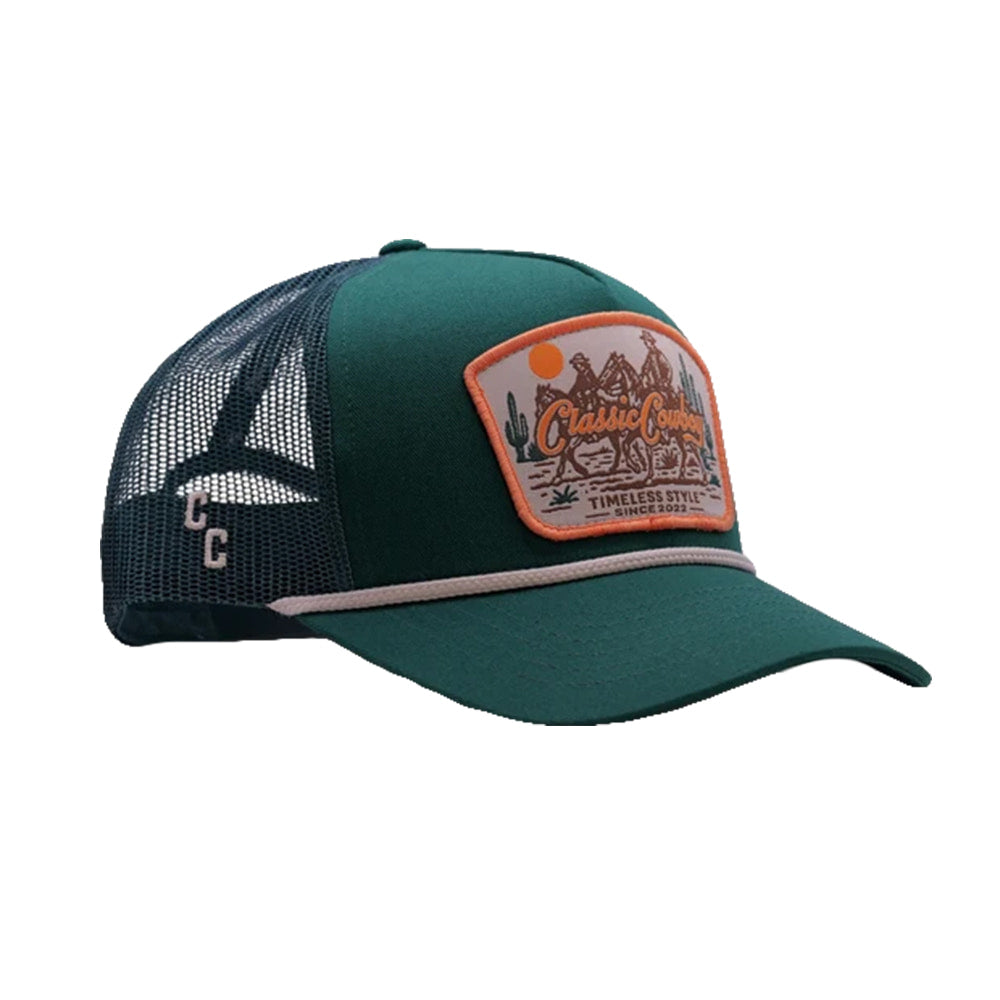 Classic Cowboy Hats Classic Cowboy The Trailhead Mesh Back Trucker in Green
