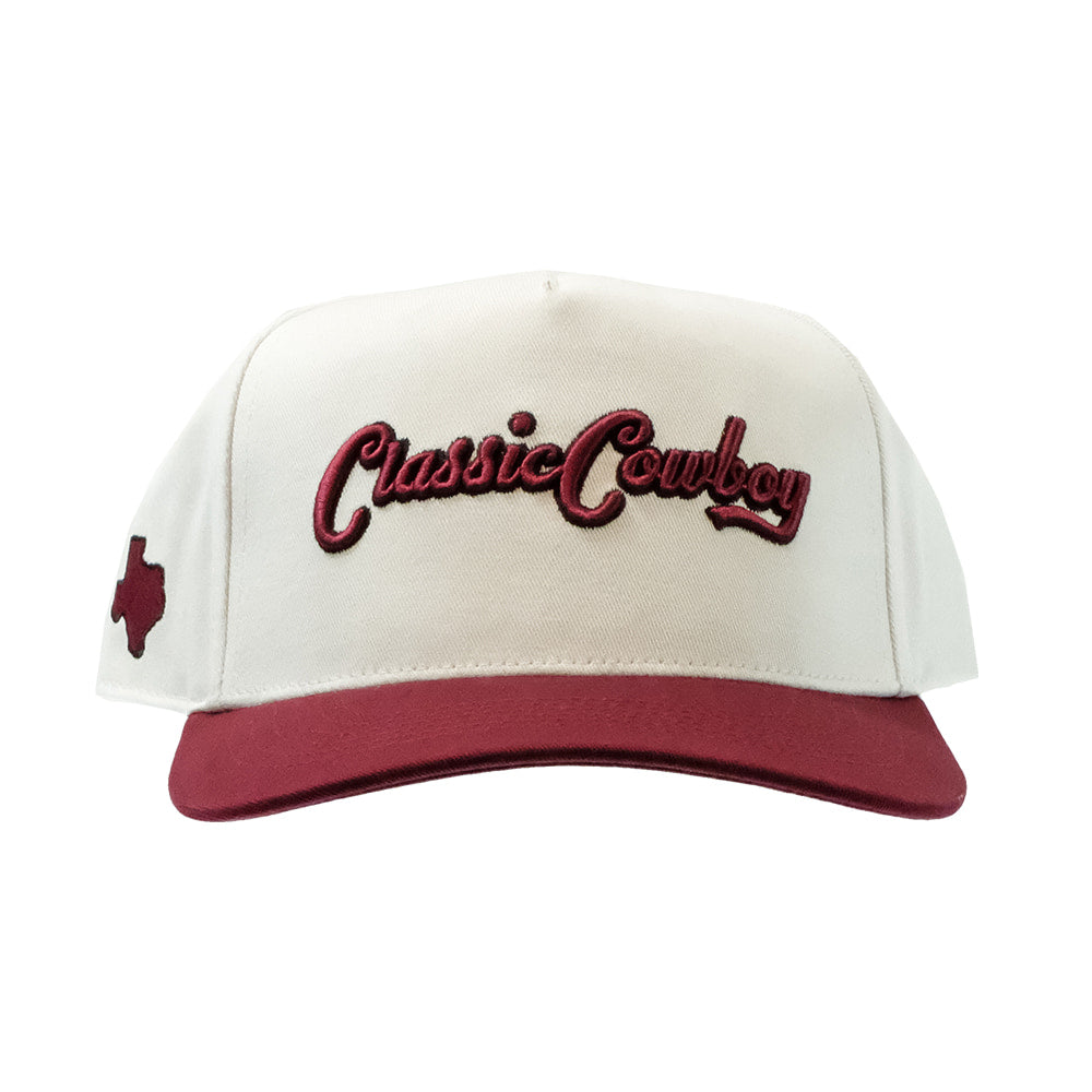 Classic Cowboy Hats THE BRAZOS MAROON AND WHITE