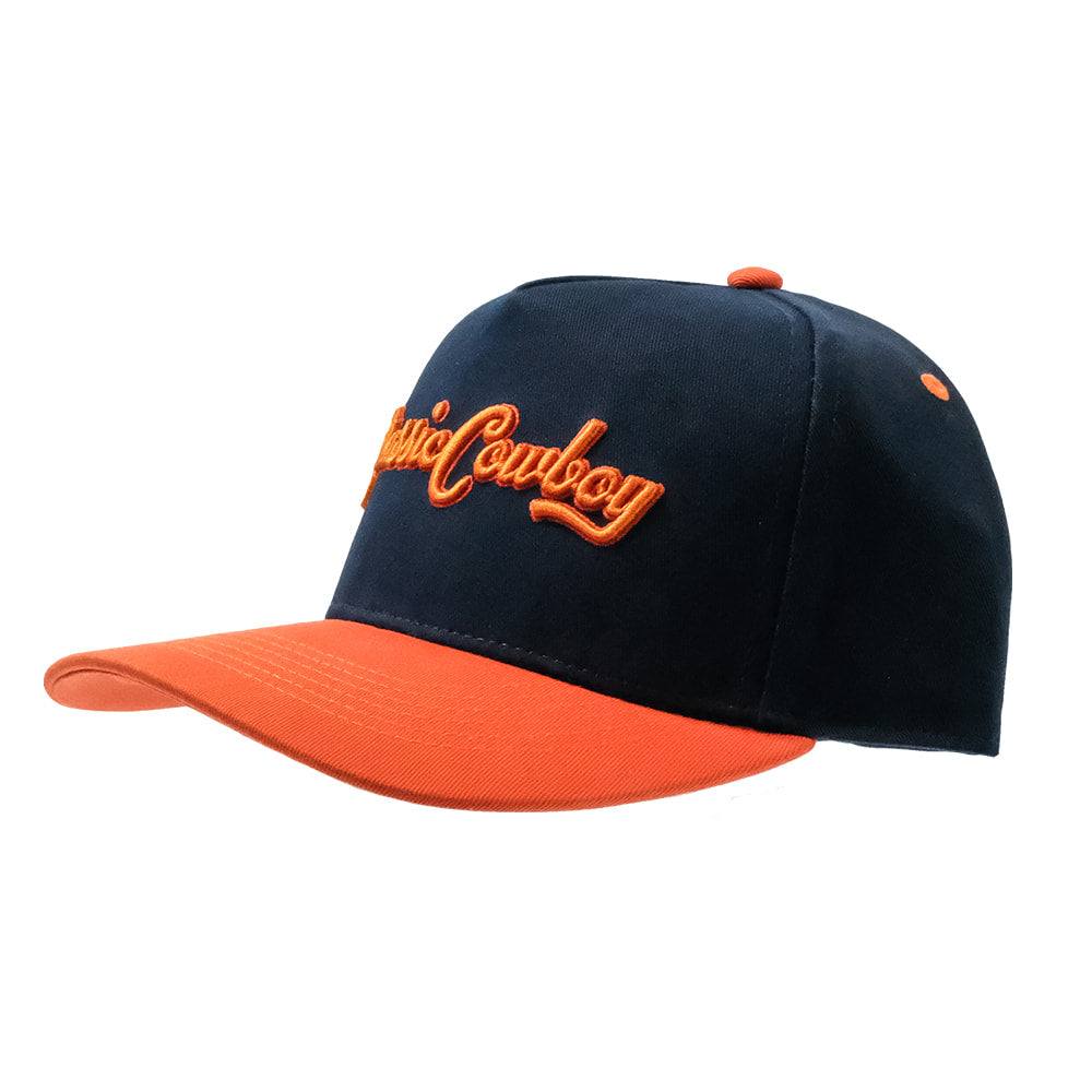 Classic Cowboy Hats THE WILDCATTER NAVY/ORANGE