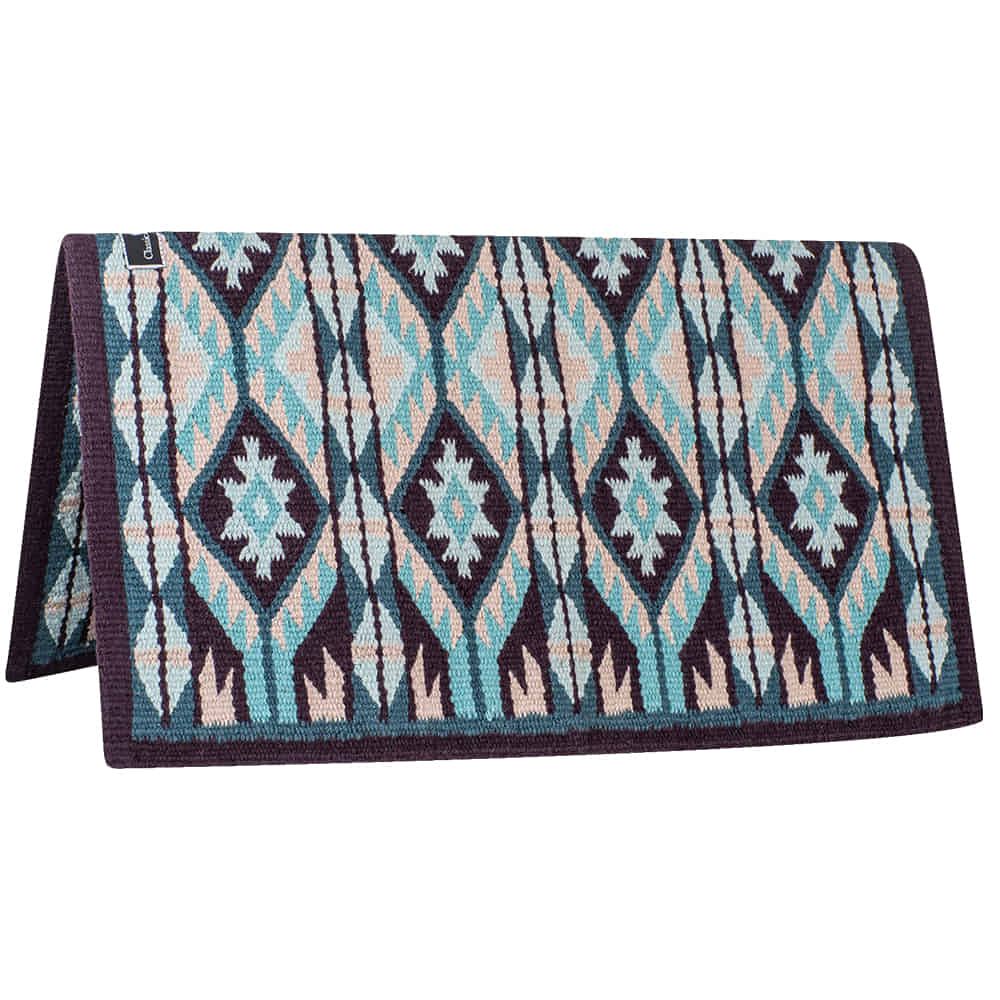 Classic Equine Tack 34" x 38" / Mulberry/Peacock Show Blanket