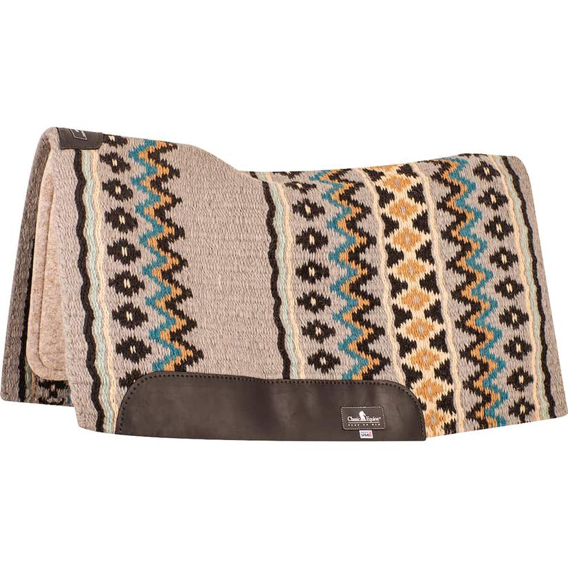 Classic Equine Tack 34"X38" / Grey/Ocean Classic Equine ESP Contoured Wool 34x38 x 3/4 inch Pad