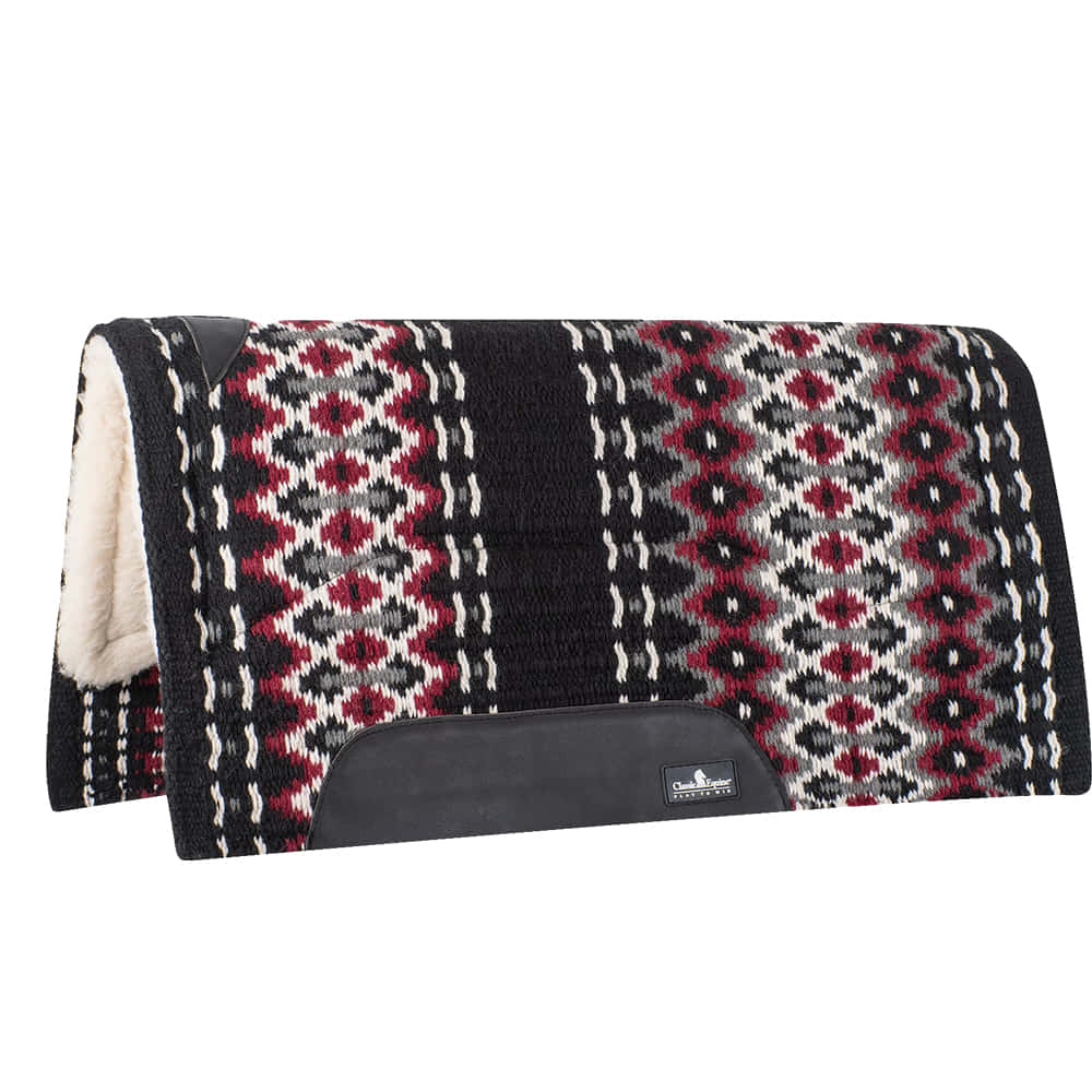 Classic Equine Tack Black/Steel / 34"X38" Classic Equine Sensorflex Wool Top Pad 34x38