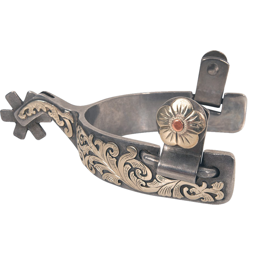 Classic Equine Tack Ladies / Iron Classic Equine Women's Performance Horse Silver Scroll Spurs