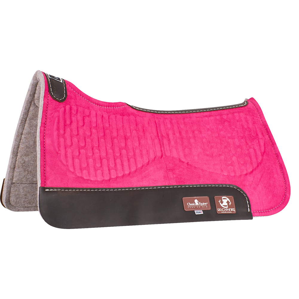 Classic Equine Tack Pink / 28X30 Classic Equine Zone Micro Suede Felt Pad