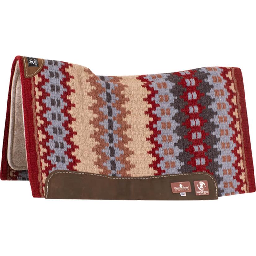 Classic Equine Tack Ruby/Russet / 34"X38" Classic Equine Zone Wool Top Saddle Pad 34 x 38 x .75