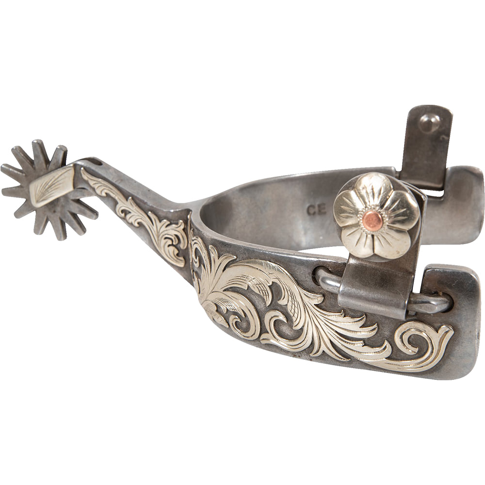 Classic Equine Tack Silver / Ladies Classic Equine Women's Performance Horse Floral 12-Point Spurs