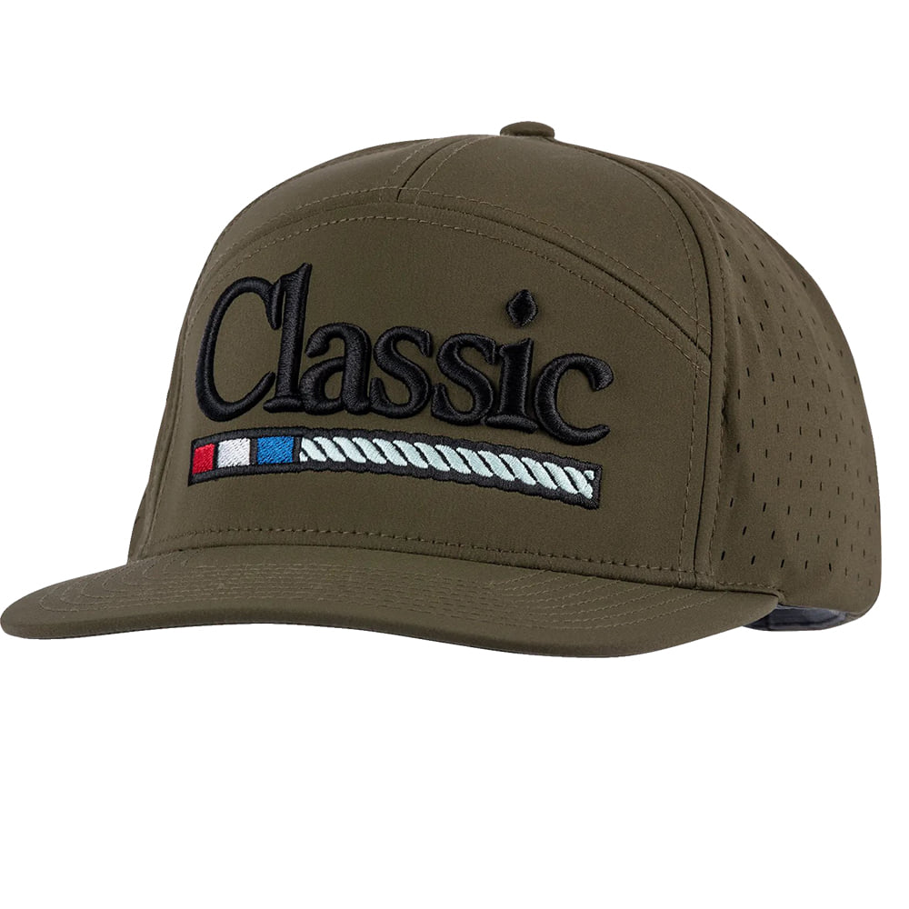 Classic Rope Hats Classic Rope Moss Green The Hi Pro Hat Chain Stitch Embroidery Cap