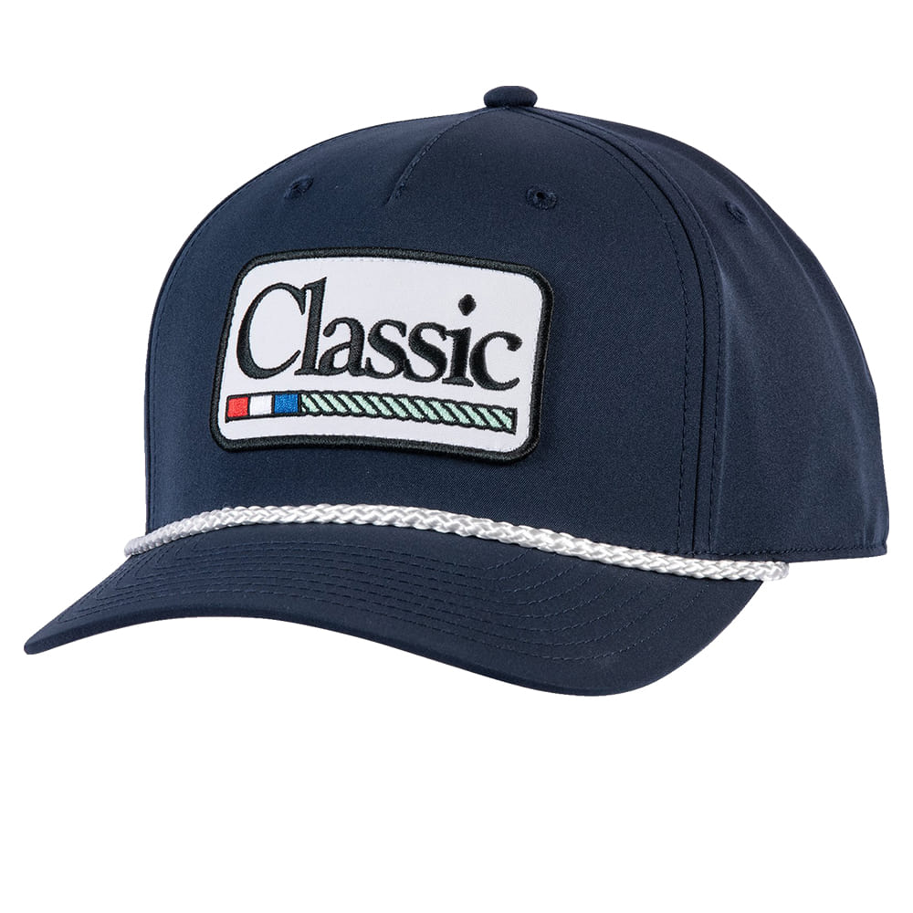 Classic Rope Hats Classic Rope Navy Five Panel Rope Embroidered Patch Cap