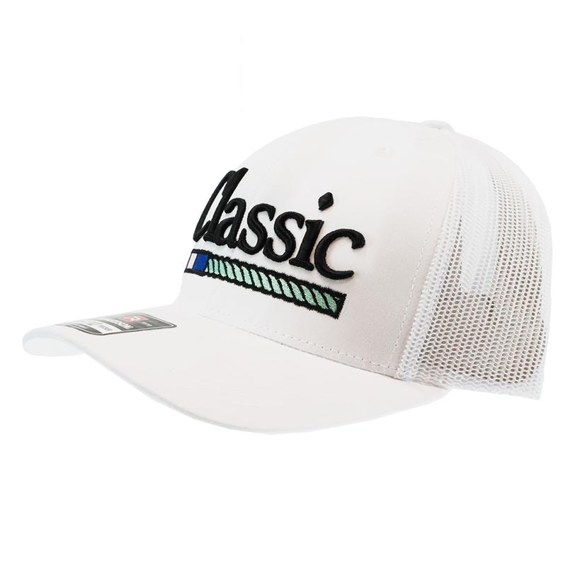 Classic Rope Hats OSFA / WHITE Classic Rope 3D Puff Embroidery White Cap