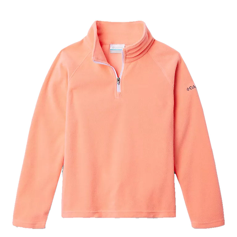 Columbia Sportswear Apparel Columbia Sportswear Glacial Fleece Half Zip Hot Coral Snowdrift Girl's Jacket