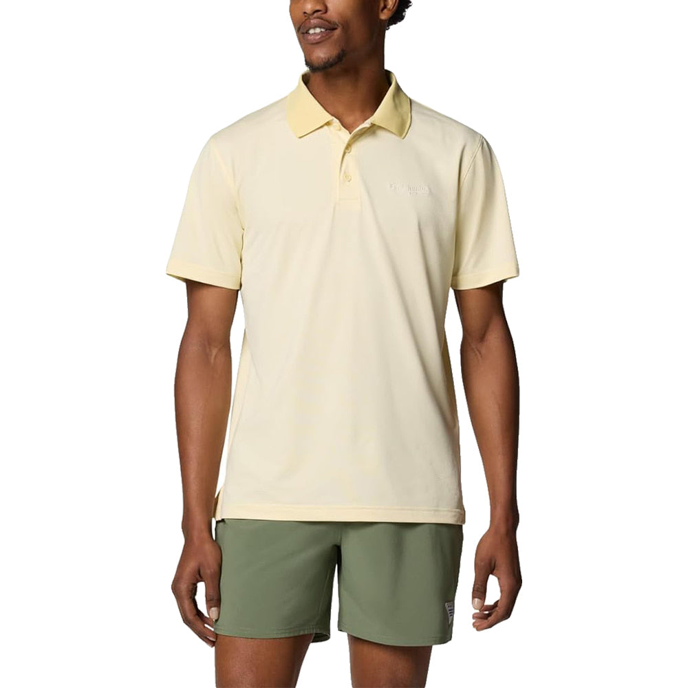 Columbia Sportswear Apparel Columbia Sportswear Low Drag Offshore Short Sleeve Men's Polo In Lemon Wash