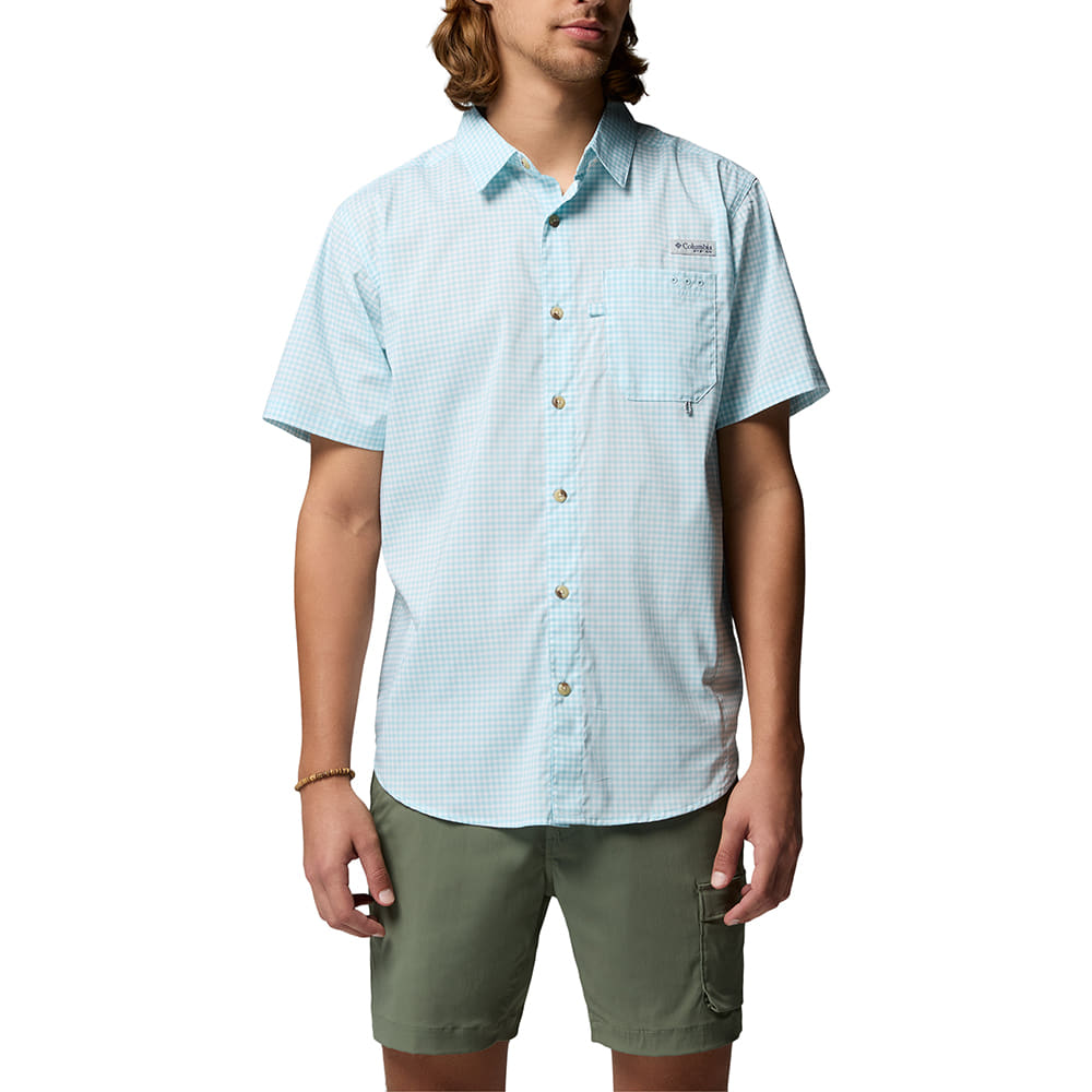 Columbia Sportswear Apparel Columbia Sportswear Men's Harbor Peak Short Sleeve Shirt in Marine