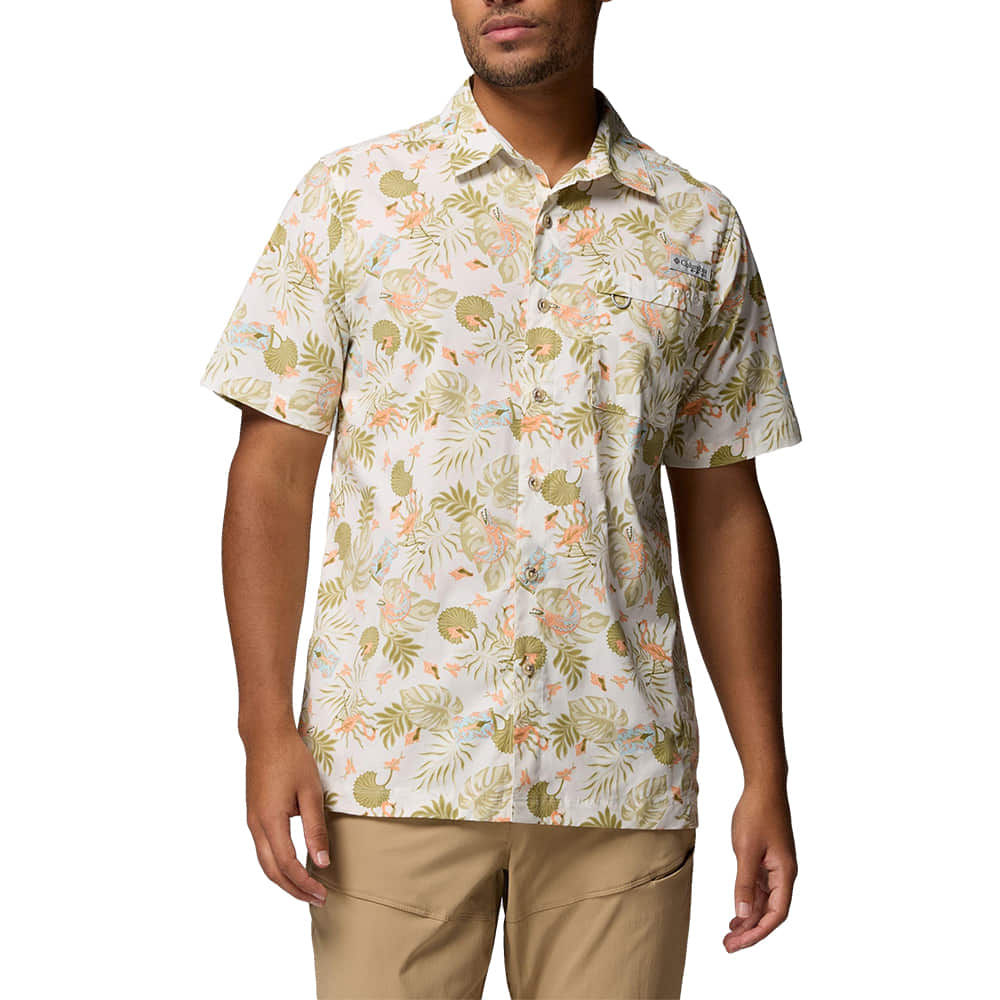 Columbia Sportswear Apparel Columbia Sportswear Men's Sea Salt Wild Cast Camp Shirt