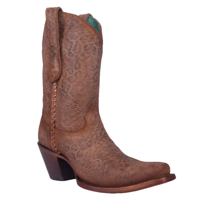 Corral Boots Footwear Corral Boot Co. Brown Printed Cheetah Metallic Suede Women's Ankle Boots