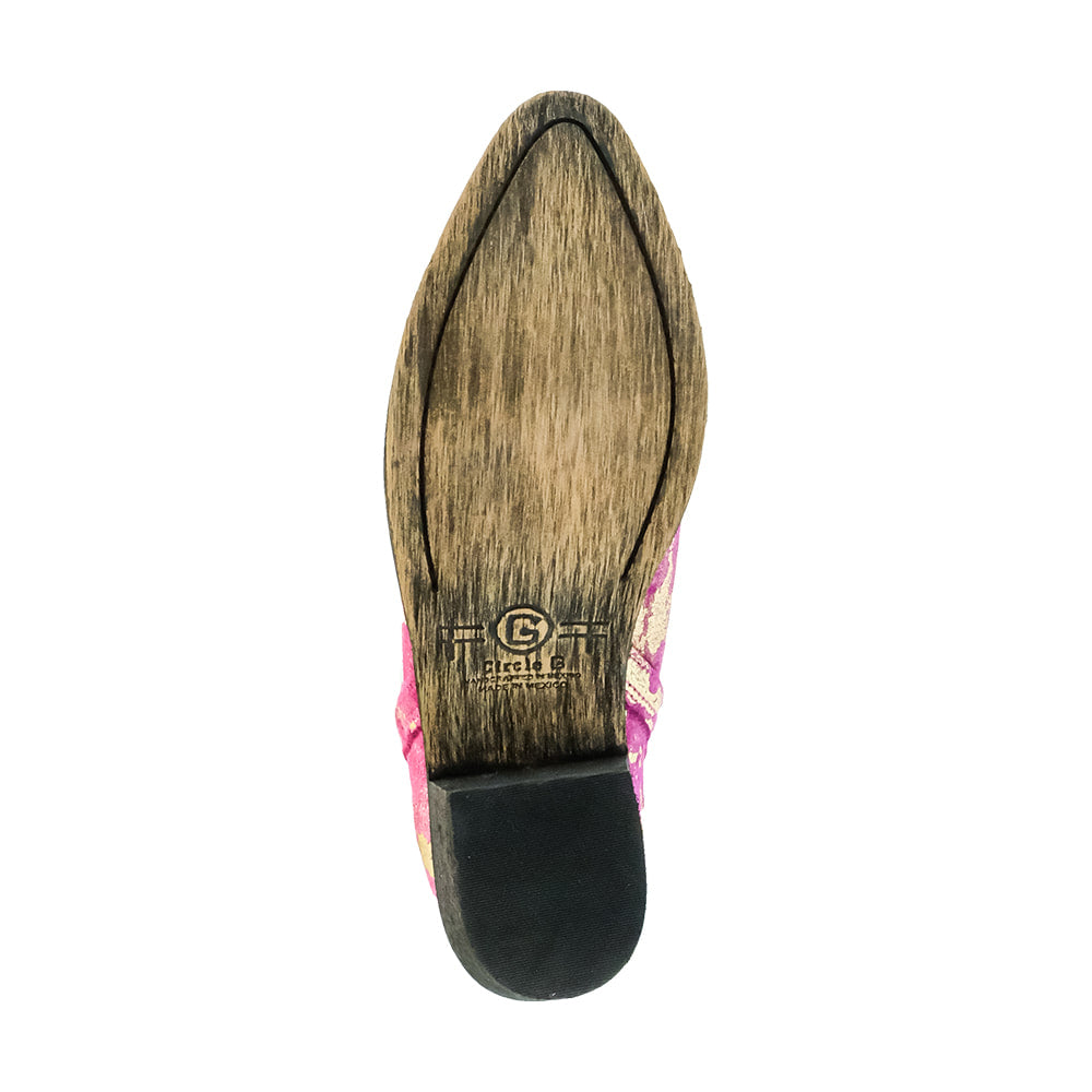 Corral Boots Footwear Corral Boots Pink and Gold Embroidered Women's Booties