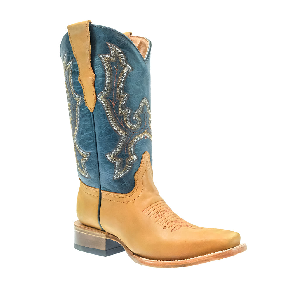 Corral Boots Footwear Corral Teen Boy's Orix Navy Blue Embroidery Boots