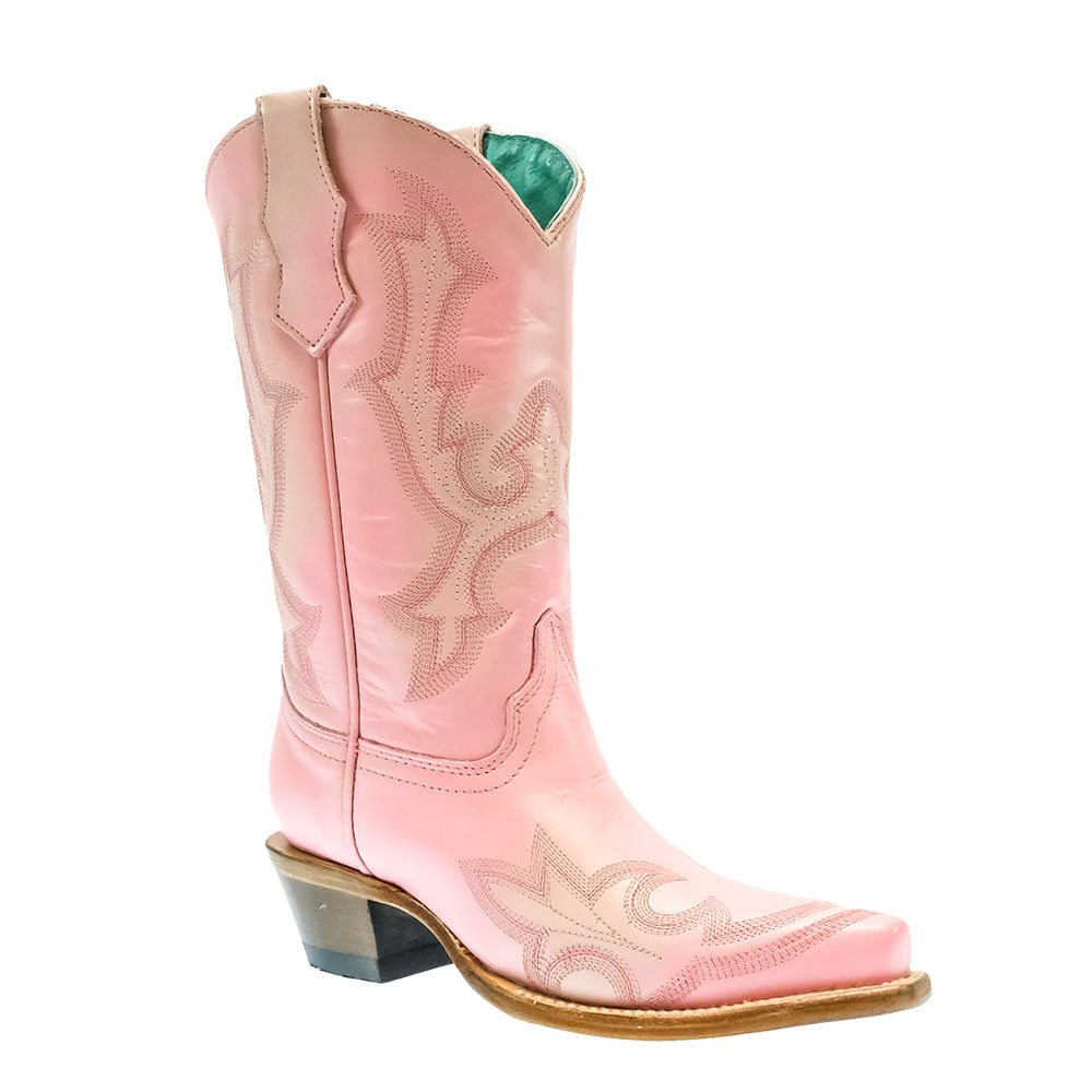 Corral Boots Footwear Corral Teen Girl's Pink Embroidery Boots
