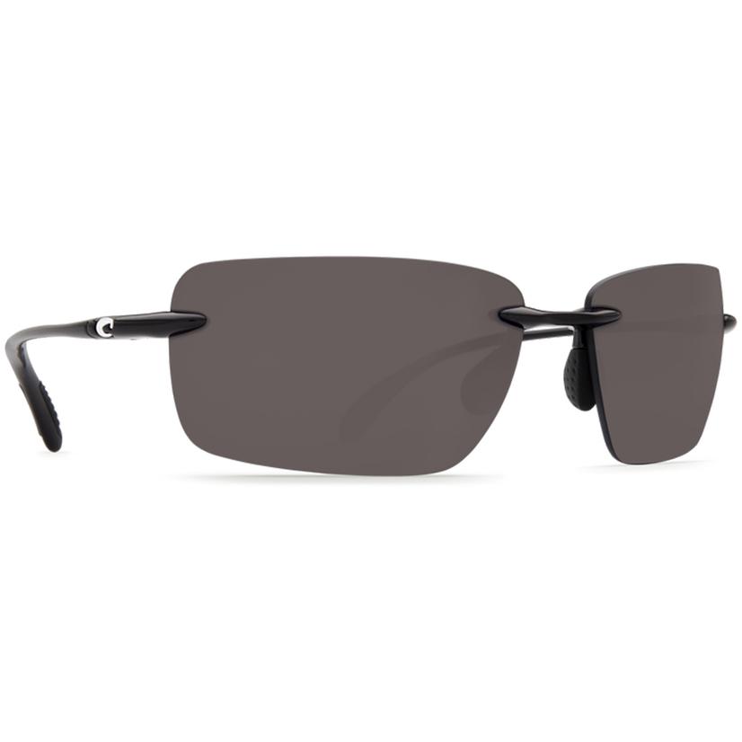 Costa Sunglasses Apparel COSTA Gulf Shore Shiny Black Grey 580P Sunglasses