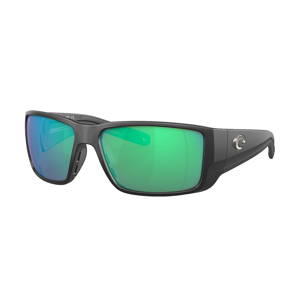 Costa Sunglasses Apparel Costa Sunglasses Blackfin Pro Matte Black with Green Mirror Sunglasses