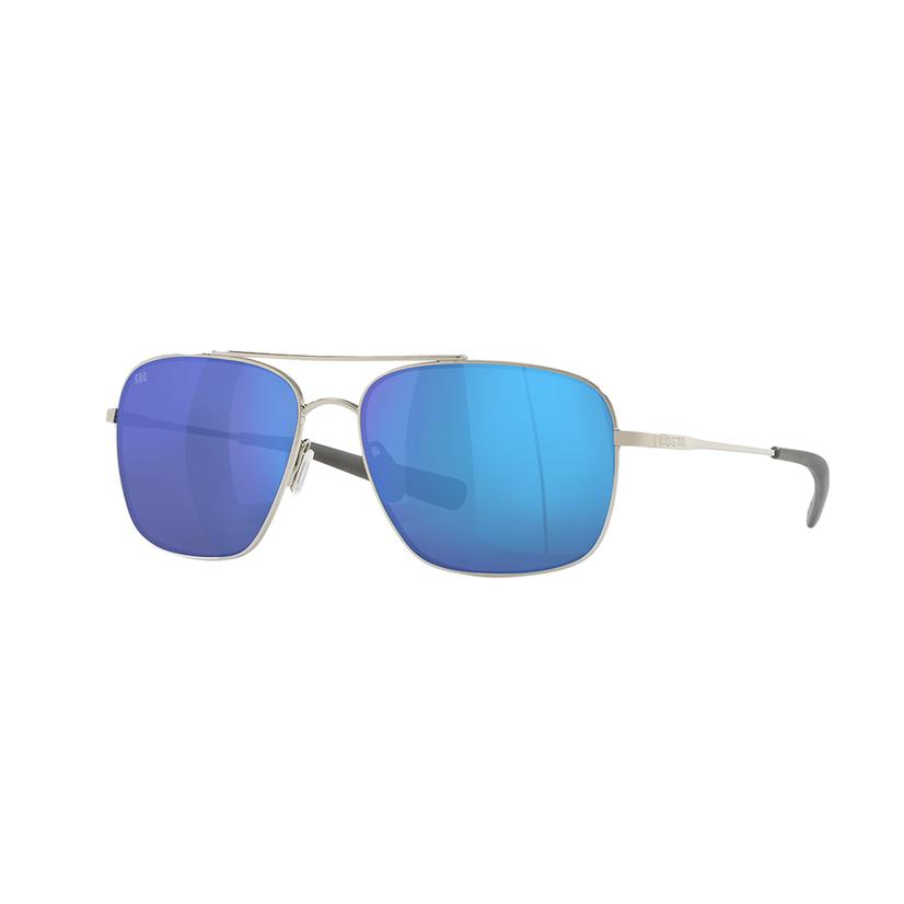 Costa Sunglasses Apparel OSFA / PALLADIUM Costa Canaveral Palladium Frame Blue Mirror Polarized Glass Lens Sunglasses