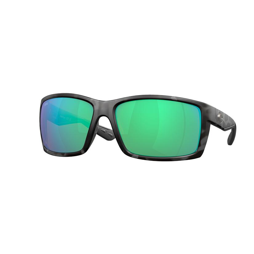 Costa Sunglasses Apparel OSFA / TIGER_SHARK Costa Reefton Tiger Shark Frame Green Mirror 580G Lens Men's Sunglasses