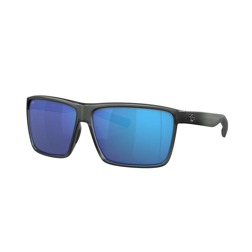 Costa Sunglasses Smoke Crystal / OSFA Costa Rincon Matte Smoke Crystal Frame Blue Mirror Polarized Glass Lens Sunglasses
