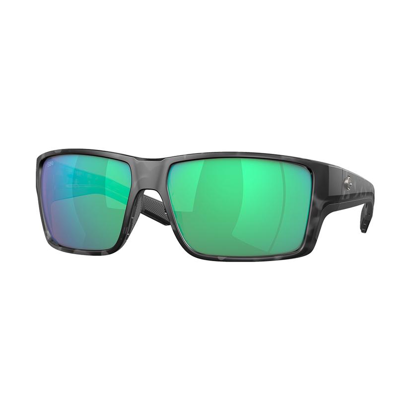 Costa Sunglasses Tiger Shark / OSFA Costa Reefton Pro Tiger Shark Frame Green Mirror Polarized Glass Lens Sunglasses