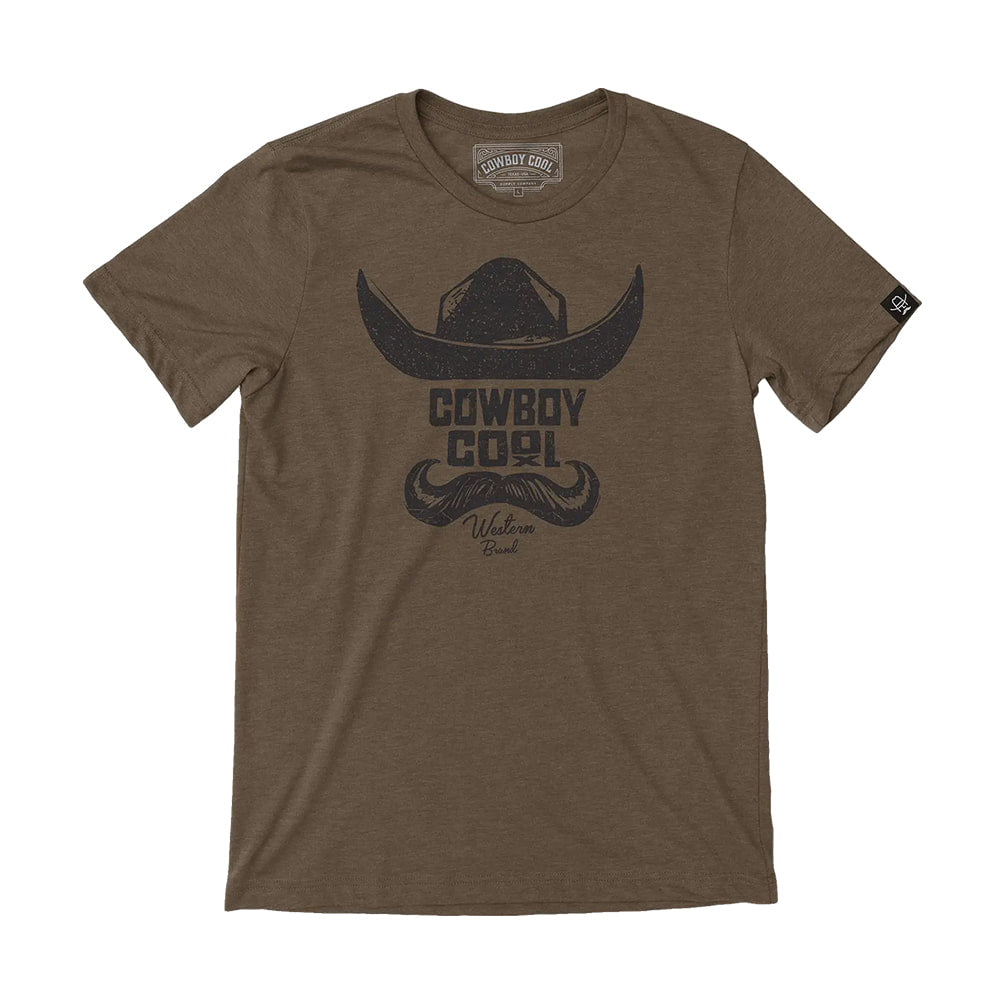 Cowboy Cool Apparel Mens Mustache Man TShirt