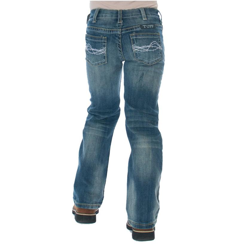 Cowgirl Tuff Apparel Cowgirl Tuff Dark Wash Don't Fence Me In Jeans for Girls