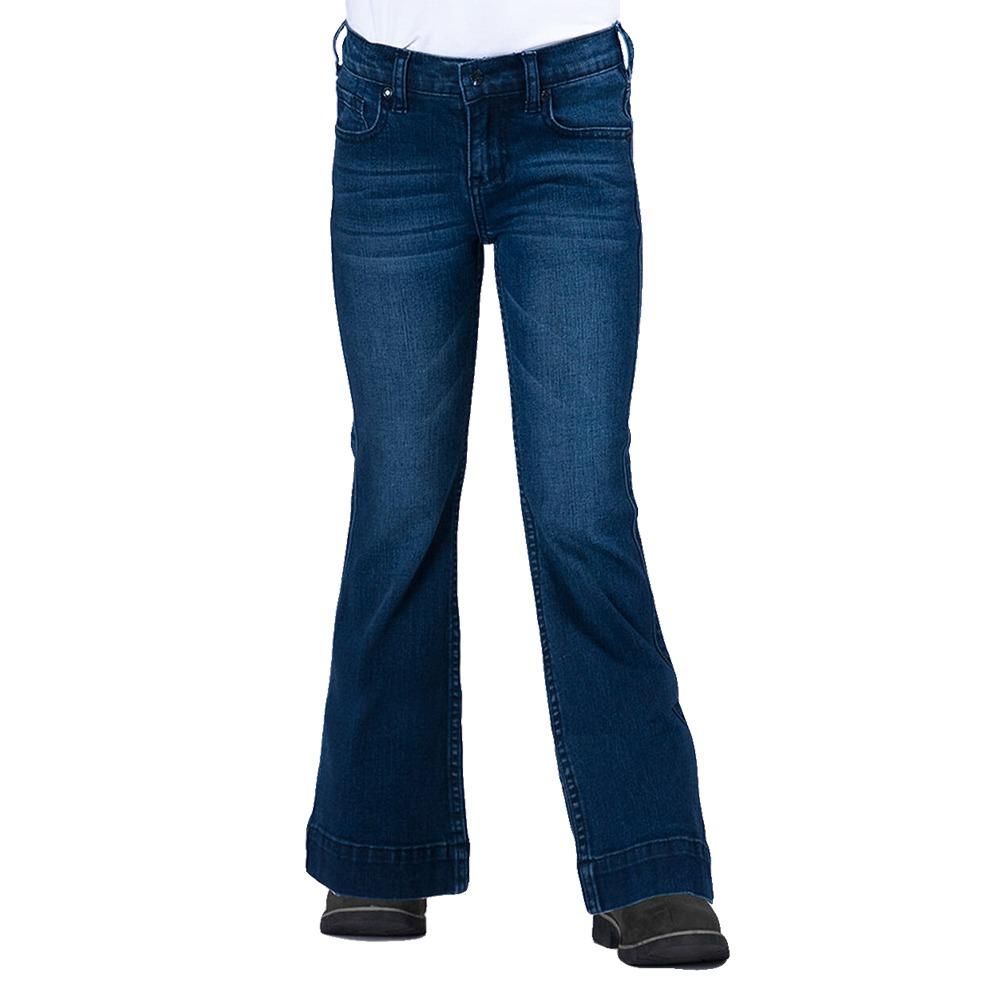 Cowgirl Tuff Apparel Cowgirl Tuff Girls Dark Wash Trouser Jeans