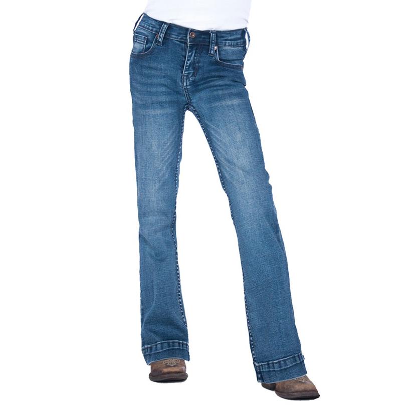 Cowgirl Tuff Apparel Cowgirl Tuff Medium Wash Girl's Trouser Jeans